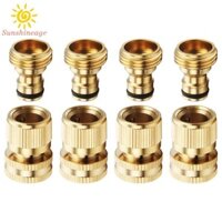 Bộ kết nối vòi tưới vườn thân thiện với người dùng với 4 miếng đồng thau nguyên khối để thiết lập dễ dàng