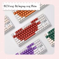 Bộ Keycap Màu 104 Phím Đóng Hộp, Nhựa PBT Profile OEM Dành Cho Mọi Layout Bàn Phím Cơ 61/87/104 Phím