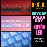 Bộ Keycap Polar Day xuyên led, Gradient, Keycap Ninja Side Print kí tự khắc cạnh, chất liệu keycap PBT, profile Cherry