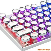 Bộ Keycap Tròn Bọc Viền Bạc Xuyên LED Cực Đẹp Nhựa ABS 104 phím
