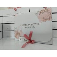 Bộ khăn Cotton QUÀ TẶNG CAO CẤP KÈM HỘP, GỒM 3 KHĂN Mặt, Gội, Tắm, sang trọng, nhiều màu sắc.