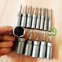 Bộ khẩu 15 chiếc chụp Bulong sâu lòng chuôi lục giác cho máy khoan pin, điện