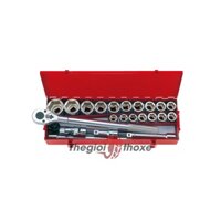 Bộ khẩu Kingtony 3/4" lục giác 6323MR - 23 CHI TIẾT, 21-50MM - Bộ tuýp mở ốc lục giác | Thế Giới Thợ Xe