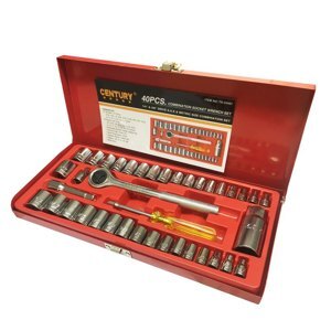 Bộ khẩu mở siết ốc và bugi 40 chi tiết Century TS-23407