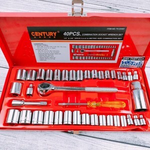 Bộ khẩu mở siết ốc và bugi 40 chi tiết Century TS-23407