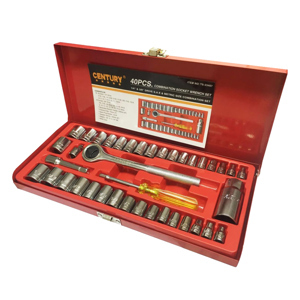 Bộ khẩu mở siết ốc và bugi 40 chi tiết Century TS-23407