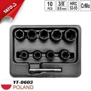Bộ khẩu nhổ ốc bulông hỏng 10 chi tiết YT-0603