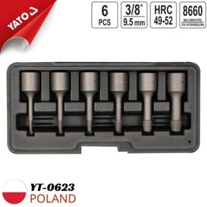 Bộ khẩu nhổ ốc bulông hỏng đảo chiều 6 chi tiết YT-0623