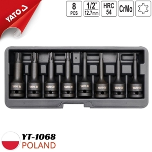 Bộ khẩu sao 6 cạnh vuông chìm 1/2" Yato YT-1068