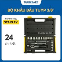 Bộ khẩu Stanley 89-035 gồm 24 chi tiết có 6 canh, chuẩn 3/8 inch, chống rỉ, cứng cáp - Thinksafe