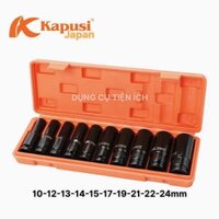 Bộ khẩu vặn ốc 10 chi tiết 1/2 Kapusi - Chính Hãng