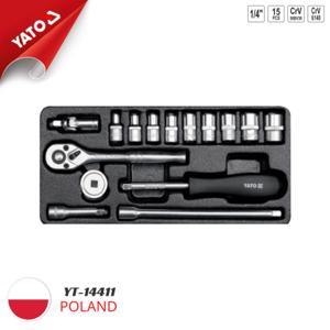 Bộ khẩu vặn tay Yato YT 14411, 15 chi tiết 1/4 inch