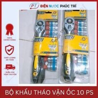 Bộ khẩu vặn tháo ốc 10 chi tiết