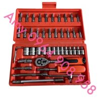 Bộ khẩu(bộ tuýp,típ) 1/4 inch Kapusi lục giác, đầu tô vít,đầu hoa thị mở bu lông ốc vít đa năng