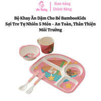 Bộ Khay Ăn Dặm Cho Bé BambooKids Sợi Tre Tự Nhiên 5 Món - An Toàn, Thân Thiện Môi Trường