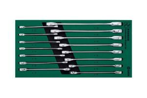Bộ khay cờ lê tự động 2 đầu vòng miệng 19 chi tiết Sata 09908