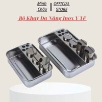 Bộ Khay Đa Năng Inox, Bộ Khay Đựng Bông, Dụng Cụ Y Tế Sử Dụng Tiện Lợi Dùng Trong Spa, Phòng Phẫu Thuật