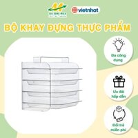 Bộ khay đựng thực phẩm Hokori nhựa cao cấp, khay đựng đồ ăn lẩu Việt Nhật MS:5599
