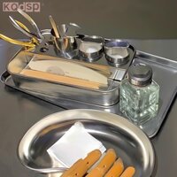 Bộ Khay Inox Đựng Dụng Cụ Làm Sạch Móng Tay  kqdsp