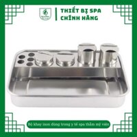 Bộ khay inox dùng trong y tế spa thẫm mỹ viện