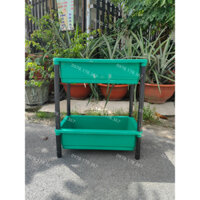 Bộ khay nhựa 2 tầng trồng rau, nuôi cá