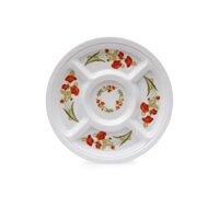 Bộ khay tròn nhựa Melamine 5 ngăn và khay nhỏ