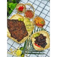 Bò khô miếng đen chuẩn hương vị ăn là mê 500G