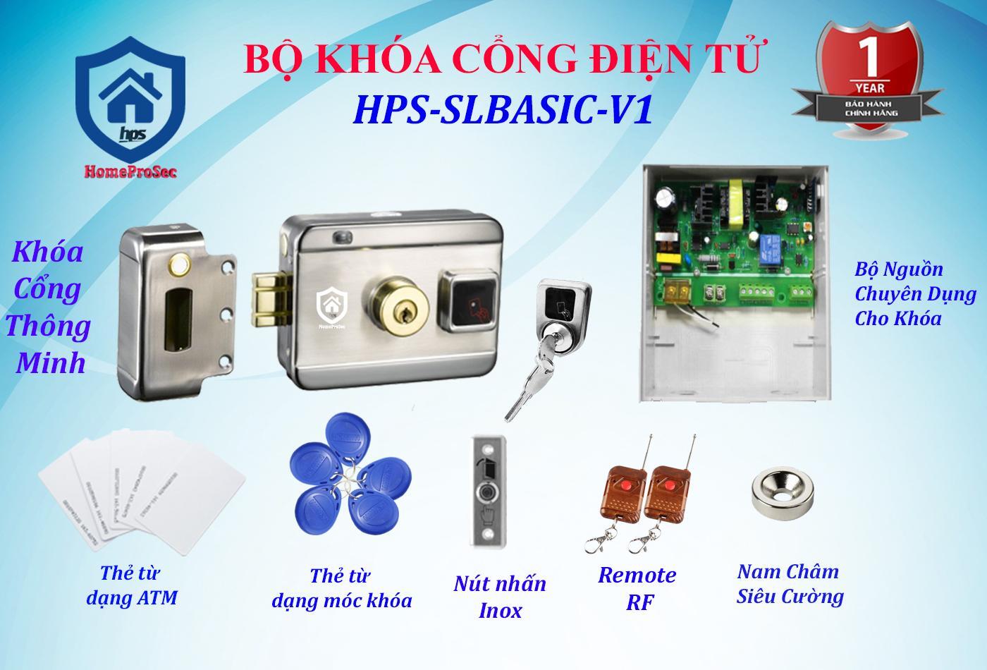Bộ khóa cổng điện tử thông minh HPS-SLBASIC-V1