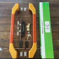 bộ khóa cửa lùa nhôm,khóa cửa trượt quay loại đẹp màu vân gỗ