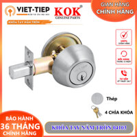 Bộ khóa cửa phòng Việt Tiệp 04103 khóa tròn tủ gỗ khóa kho đường kín 64mm thép 4 chìa được phân phối chính hàng KOK