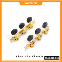 Bộ khoá đàn Guitar Classic kim loại mạ vàng cao cấp.