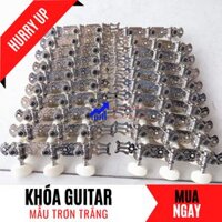 BỘ KHÓA ĐÀN GUITAR CLASSIC MÀU TRẮNG VIỀN BẠC
