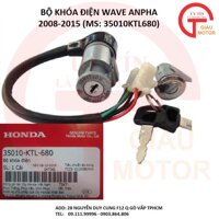 BỘ KHÓA ĐIỆN WAVE ANPHA 2008-2015 (MS: 35010KTL680)