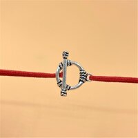 Bộ khóa I O khắc sợi dây bạc thái - Charm Bạc 925 - Mã CA1070