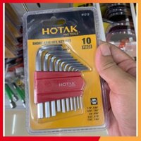 Bộ Khóa Lục Giác 10 Chi Tiết Hotak 91212 - Nhiều Size Lục Giác Chất Liệu Bền Bì Thiết Kế Độc Quyền