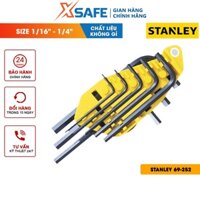 Bộ khóa lục giác bằng Stanley 69-252 bộ 8 cây, hợp kim thép CR-V cao cấp độ bền cao, chắc chắn, không gãy hay cong vênh