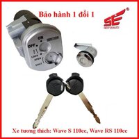 BỘ KHÓA SE CHỐNG TRỘM XE MÁY HONDA WAVE RS 110CC, WAVE S 110CC DÒNG 2 CẠNH THƯƠNG HIỆU SE