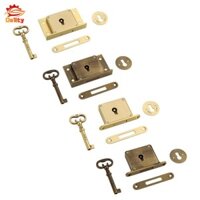 Bộ Khóa Tủ Có Chìa Khóa Thiết Kế Retro Cho Hộp Trang Sức Ngăn Kéo Tủ