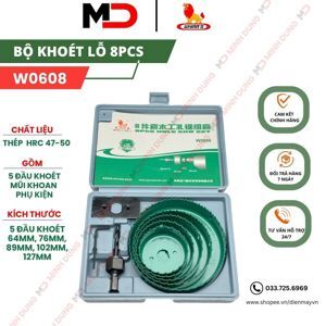 Bộ khoét lổ gỗ, thạch cao 8 món Wynns W0608