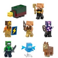 Bộ khối xây dựng Minecraft mới, bộ mô hình người lính nhỏ, đồ chơi lắp ráp cho trẻ em, mô hình ngôi nhà làng, ngoại vi O8WA