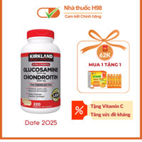 Bổ khớp Kirkland Glucosamine Chondroitin Mỹ 220 viên,xương khớp Glucosamine Chondroitin Sulfate Kirkland Nhà Thuốc H98