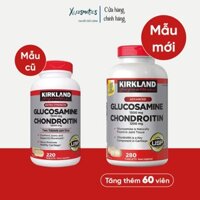 Bổ khớp Kirkland Glucosamine 1500 mg Chondroitin 1200 mg Glucosamine chai 280 viên từ Mỹ (mẫu mới của 220 viên)