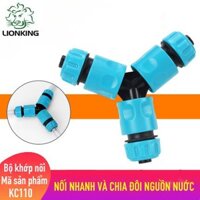 Bộ Khớp Nối Nhanh LionKing KC110 - Dùng Để Kết Nối Nhanh Và Chia Đôi Đường Nước