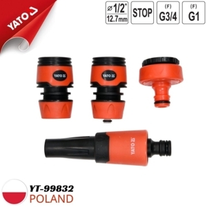 Bộ khớp nối và vòi phun nước 4 chi tiết 3/4 và 1 YT-99832