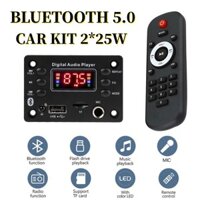Bộ khuếch đại 50W Bluetooth MP3 WMA Bộ giải mã Ban 9V 12V 6.5mm Micro Đài FM TF USB Âm thanh xe hơi Máy nghe nhạc Loa rảnh tay