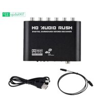 Bộ khuếch đại giải mã âm thanh kỹ thuật số sang Analog 5.1 + Cáp quang SPDIF Bộ chuyển đổi Analog quang học đồng trục sang RCA AC3 cho TV, Tay nghề dễ sử dụng