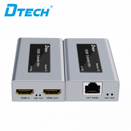 Bộ khuếch đại HDMI qua Lan 60m Dtech DT-7053