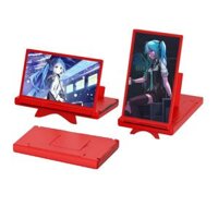 Bộ khuếch đại màn hình điện thoại di động ngang 12 inch ống kính Dual-HD (Màu đỏ)