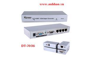 Bộ khuếch đại tín hiệu vga 4 cổng 200M chính hãng DTECH DT-7036