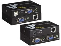 Bộ khuếch đại tín hiệu VGA và Audio 200m VGA Extender VIKI MT-200T. Nối dài cáp VGA qua đường dây mạng (RJ45)